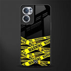 warning tape glass case for oneplus nord ce 2 5g image