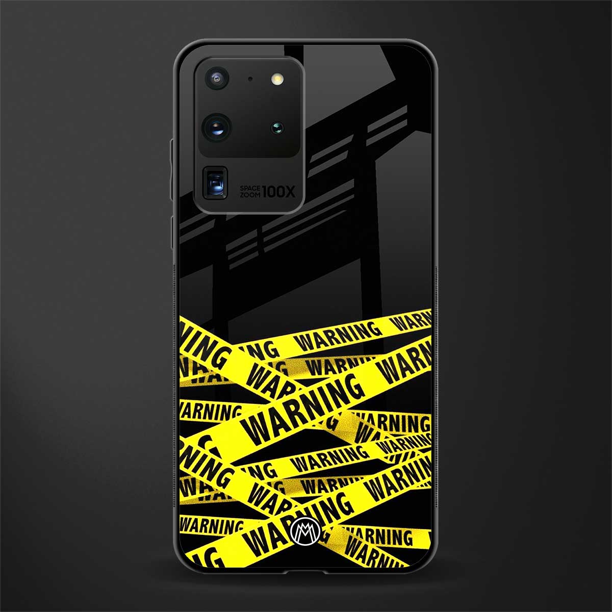 warning tape glass case for samsung galaxy s20 ultra image