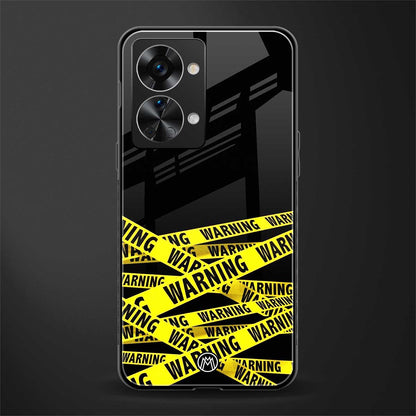 warning tape glass case for phone case | glass case for oneplus nord 2t 5g