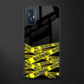 warning tape glass case for vivo v17 image