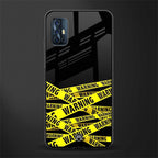warning tape glass case for vivo v17 image