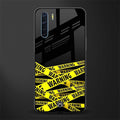 warning tape glass case for oppo f15 image