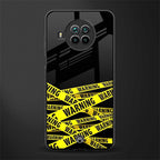 warning tape glass case for mi 10i image