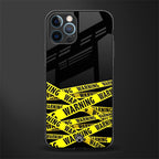 warning tape glass case for iphone 12 pro max image