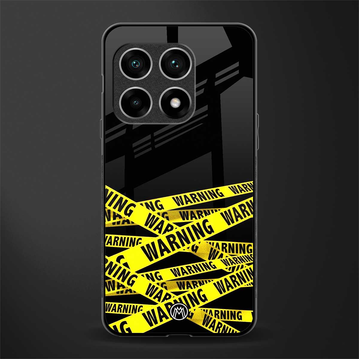 warning tape glass case for oneplus 10 pro 5g image