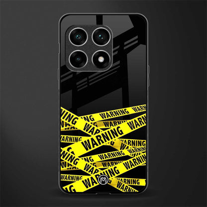 warning tape glass case for oneplus 10 pro 5g image