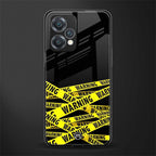 warning tape back phone cover | glass case for oneplus nord ce 2 lite 5g