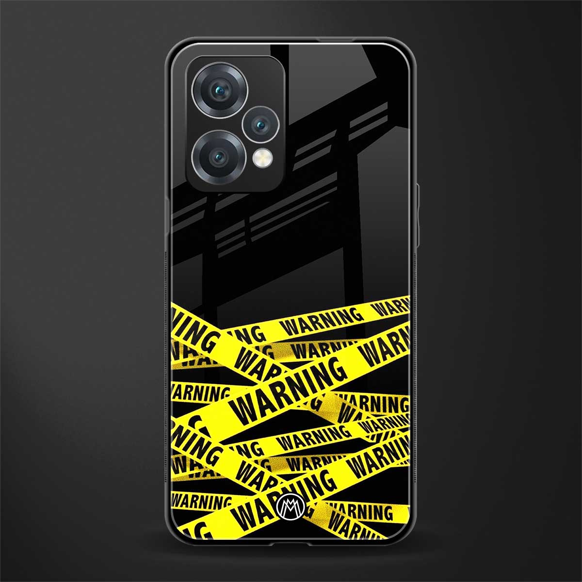 warning tape back phone cover | glass case for oneplus nord ce 2 lite 5g