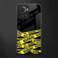 warning tape back phone cover | glass case for oneplus 10r 5g