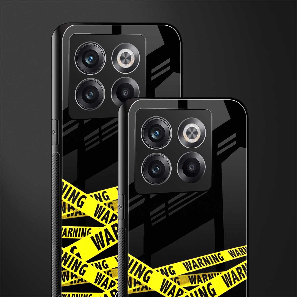 warning tape back phone cover | glass case for oneplus 10t