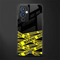 warning tape back phone cover | glass case for oneplus 9
