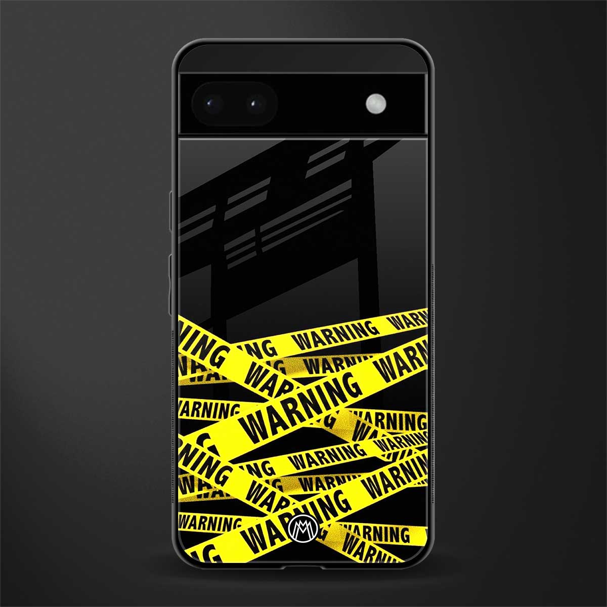 warning tape back phone cover | glass case for google pixel 6a