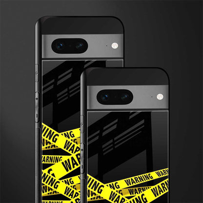 warning tape back phone cover | glass case for google pixel 7