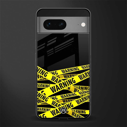 warning tape back phone cover | glass case for google pixel 7