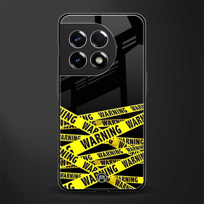 warning tape back phone cover | glass case for oneplus 11r