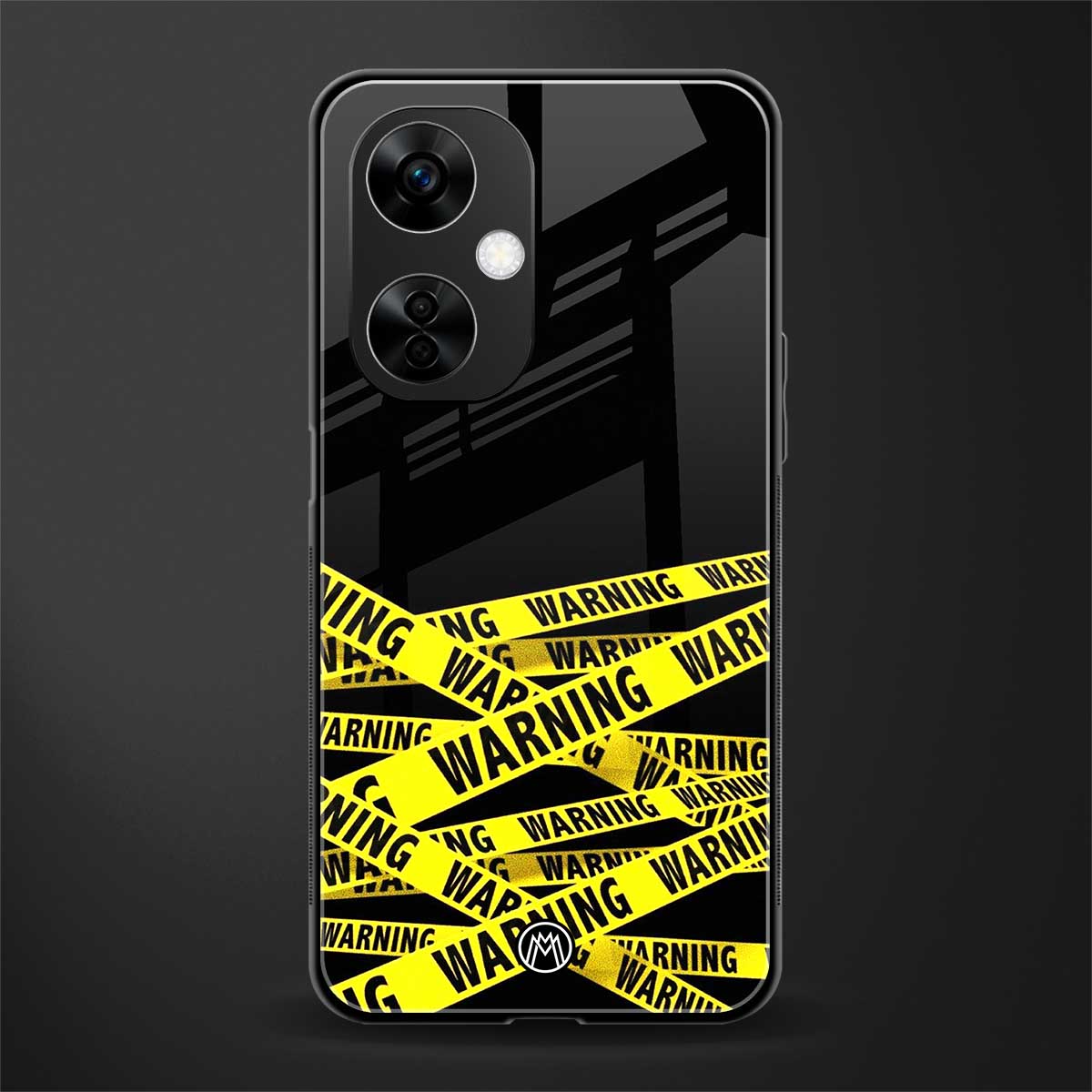 warning tape back phone cover | glass case for oneplus nord ce 3 lite