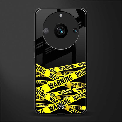 warning tape back phone cover | glass case for realme 11 pro 5g
