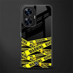 warning tape back phone cover | glass case for realme c55