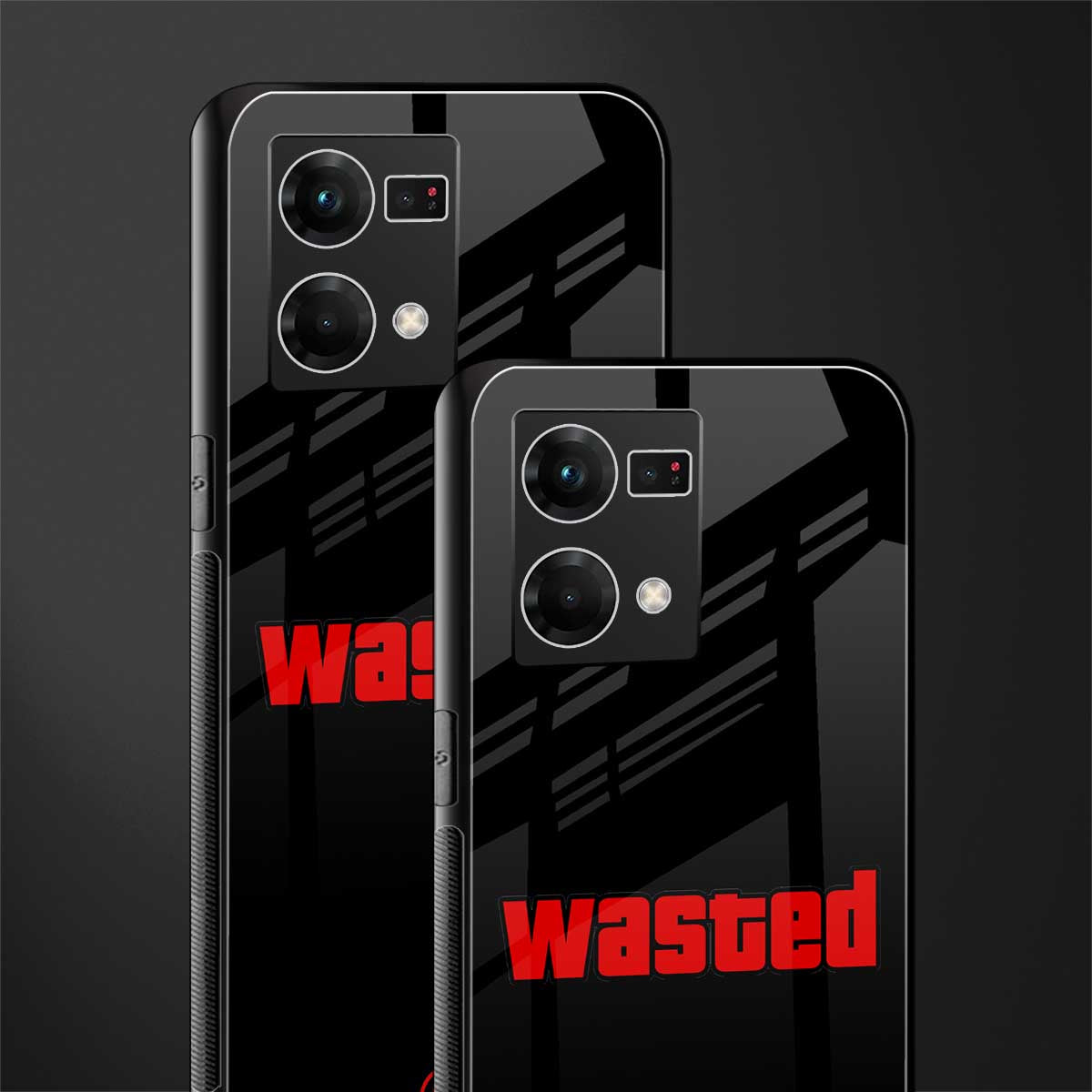 wasted back phone cover | glass case for oppo f21 pro 4g