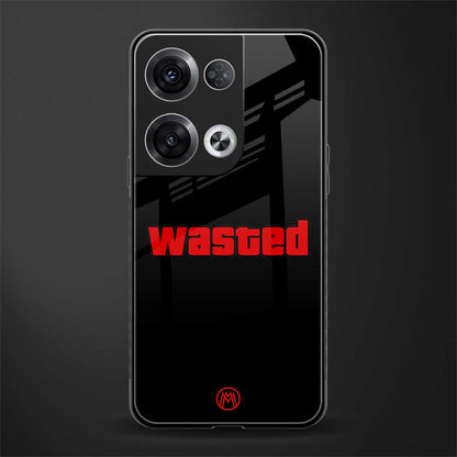 wasted back phone cover | glass case for oppo reno 8