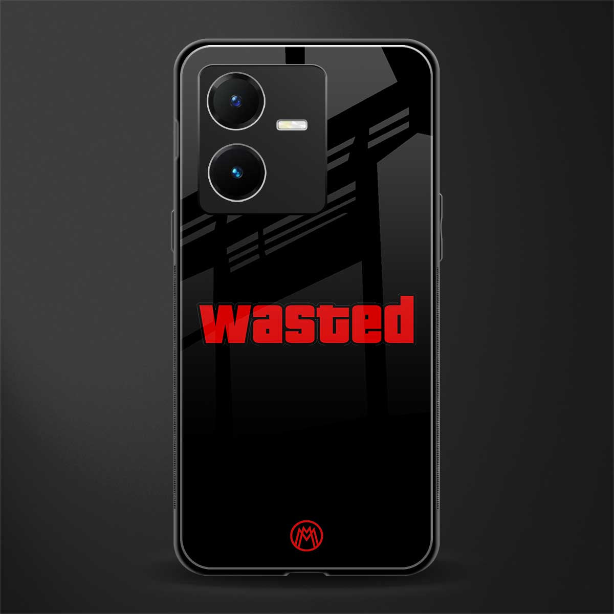 wasted back phone cover | glass case for vivo y22
