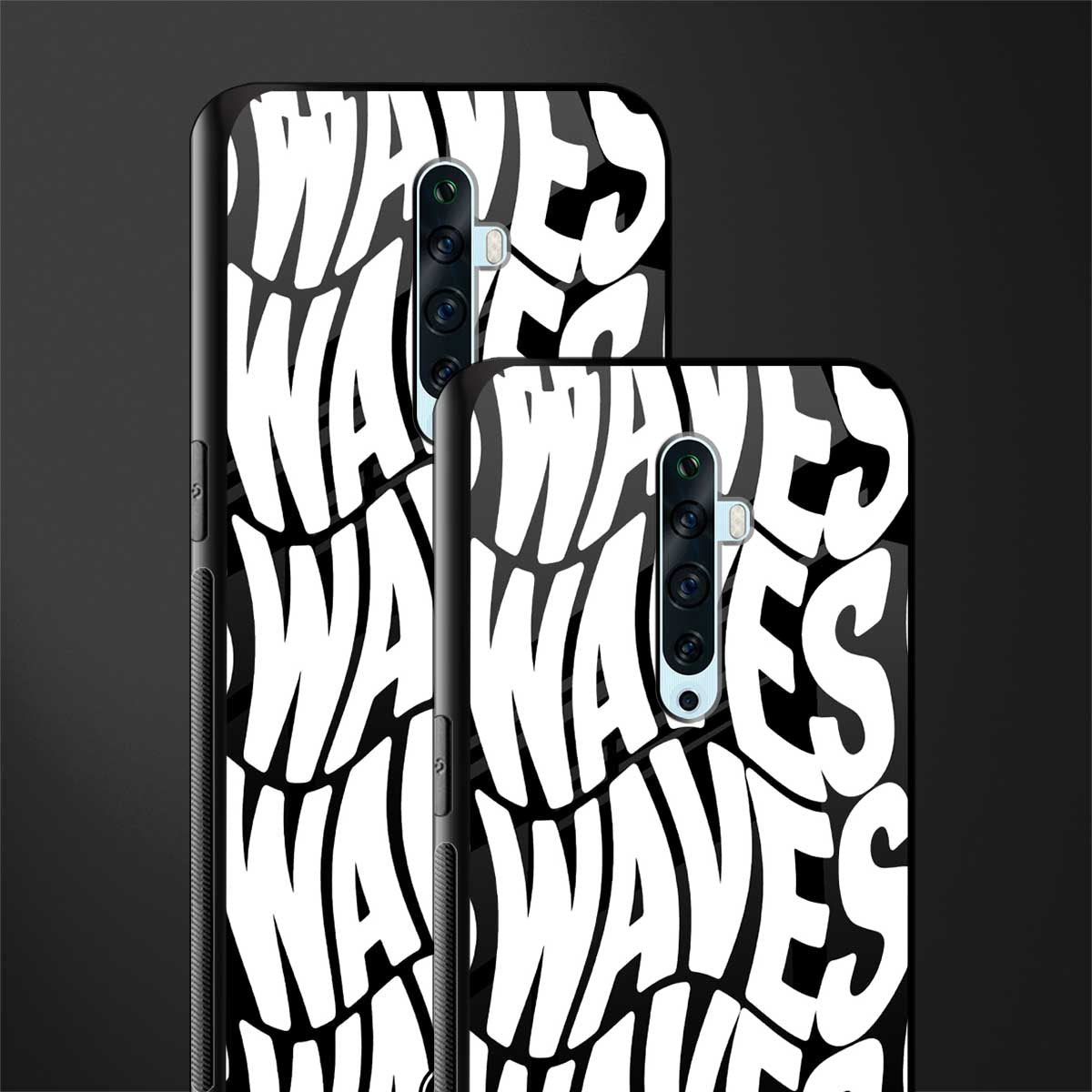 waves glass case for oppo reno 2f image-2