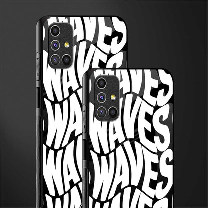 waves glass case for samsung galaxy m51 image-2