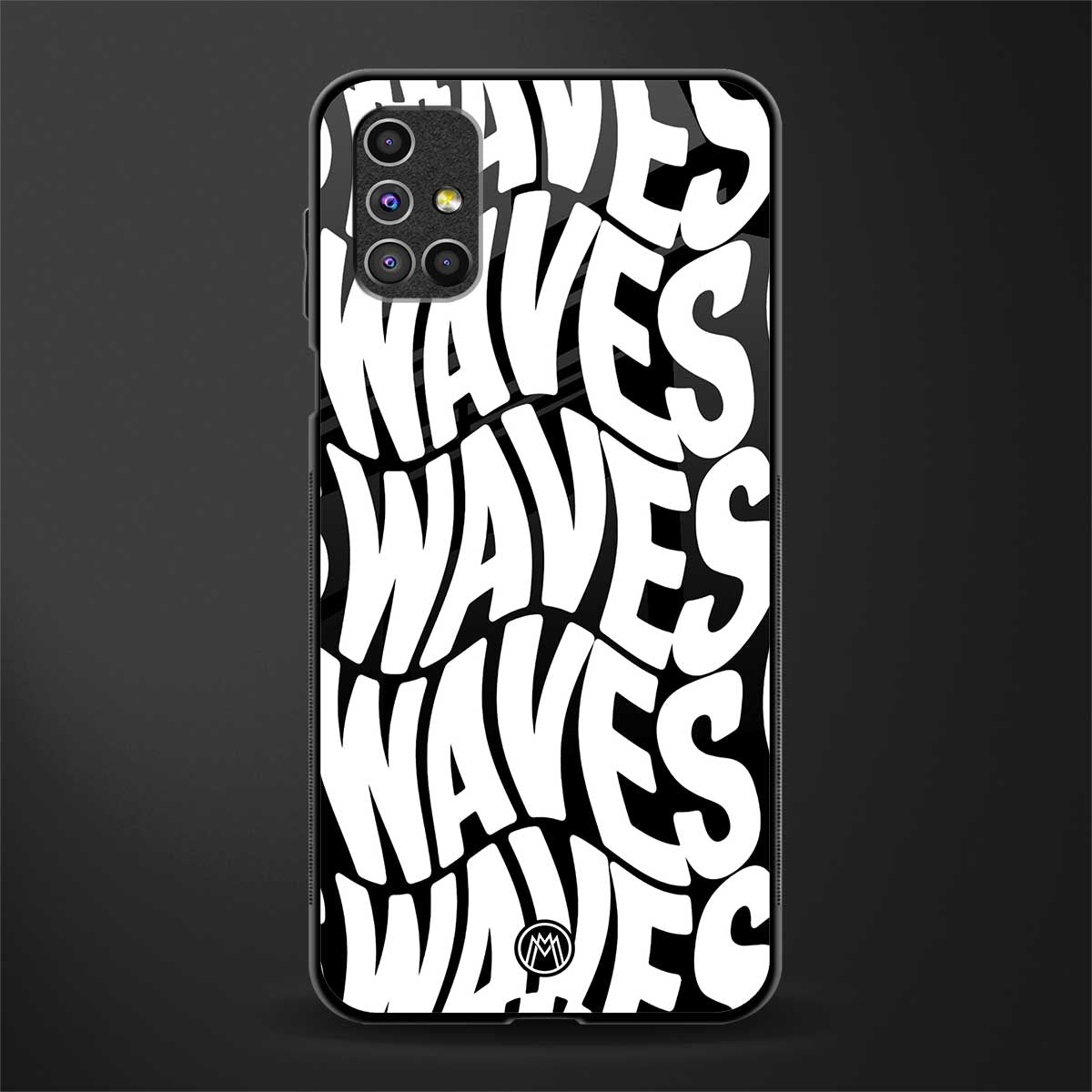 waves glass case for samsung galaxy m51 image