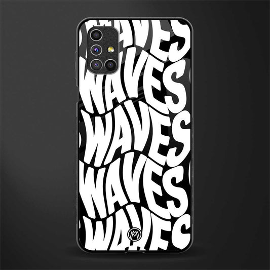 waves glass case for samsung galaxy m31s image