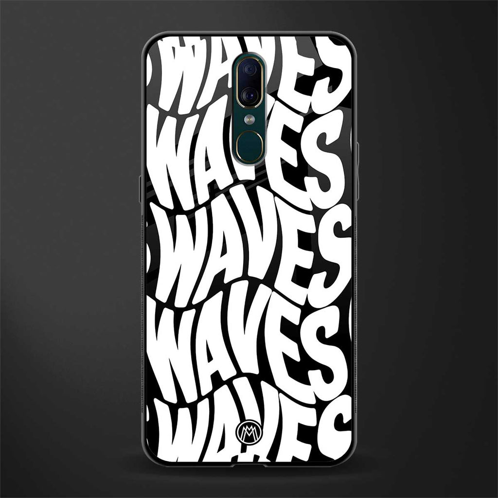 waves glass case for oppo a9 image
