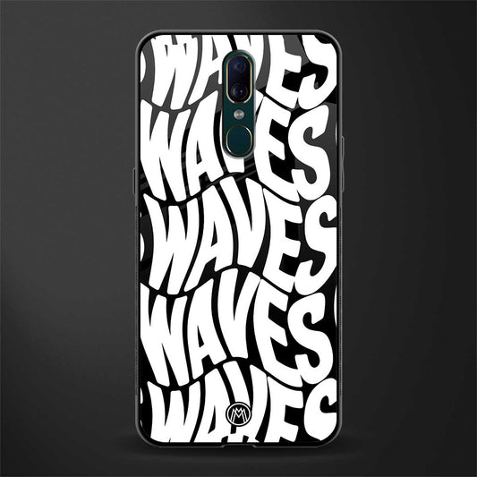 waves glass case for oppo a9 image