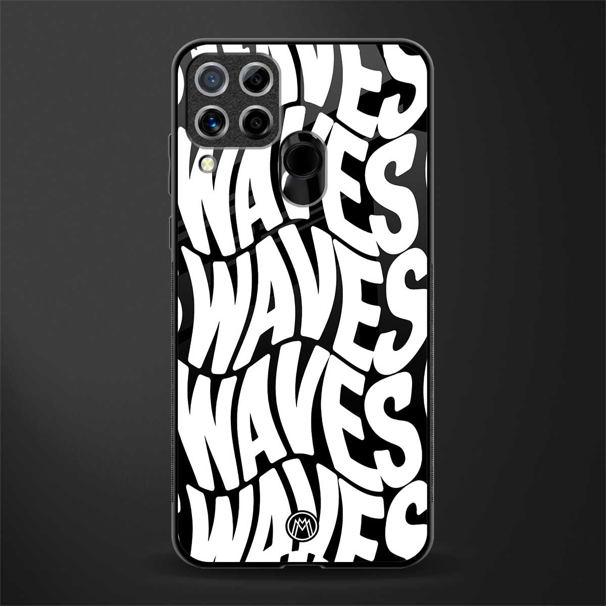 waves glass case for realme c15 image