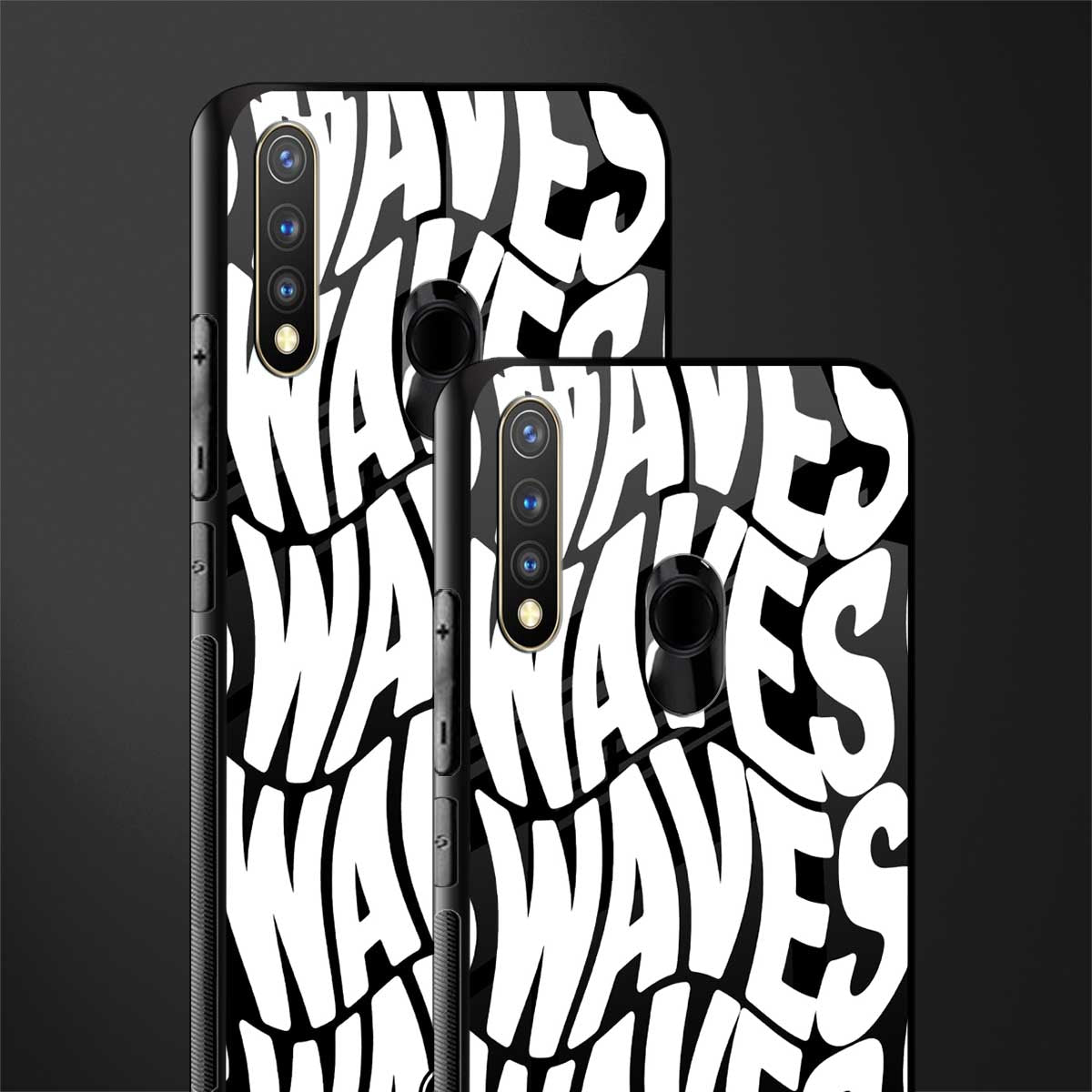 waves glass case for vivo y19 image-2