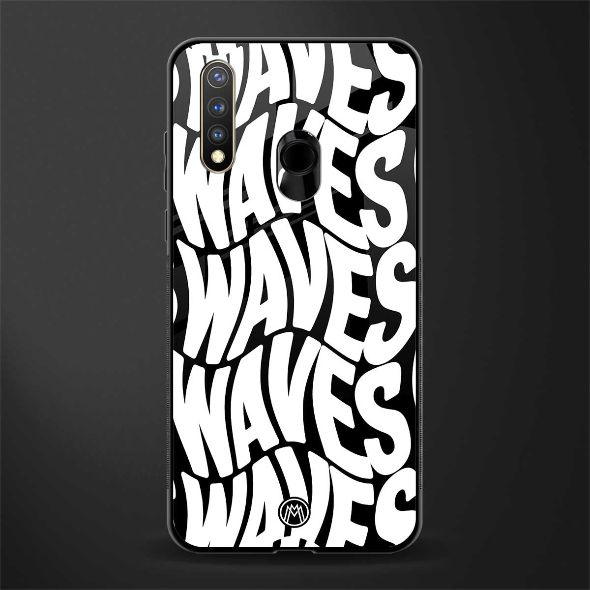 waves glass case for vivo y19 image