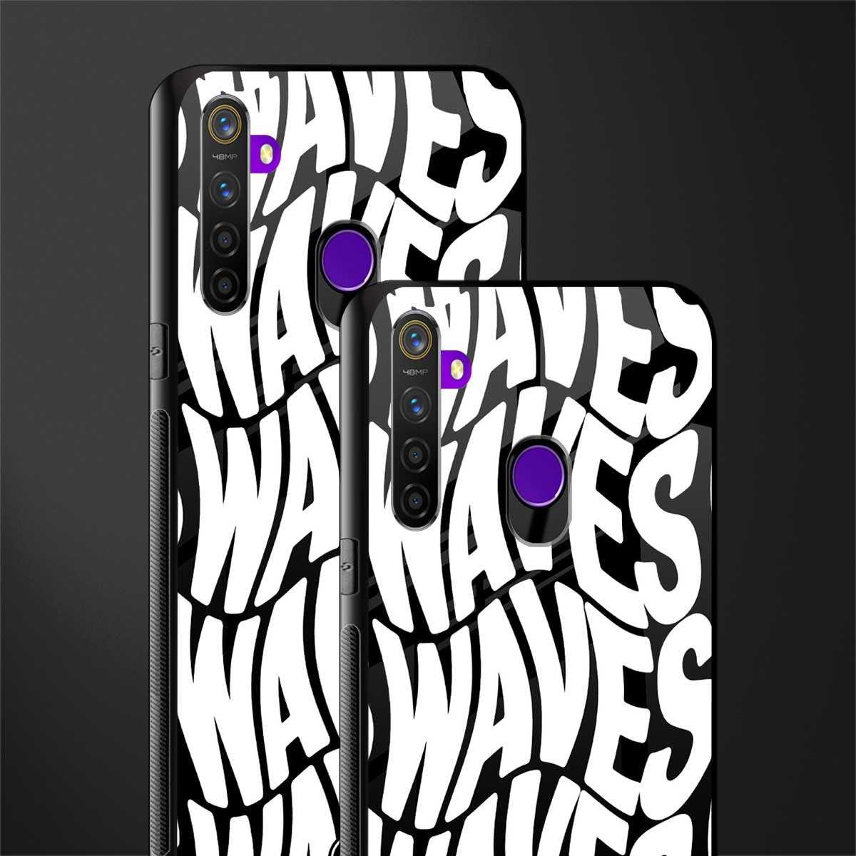 waves glass case for realme 5 pro image-2