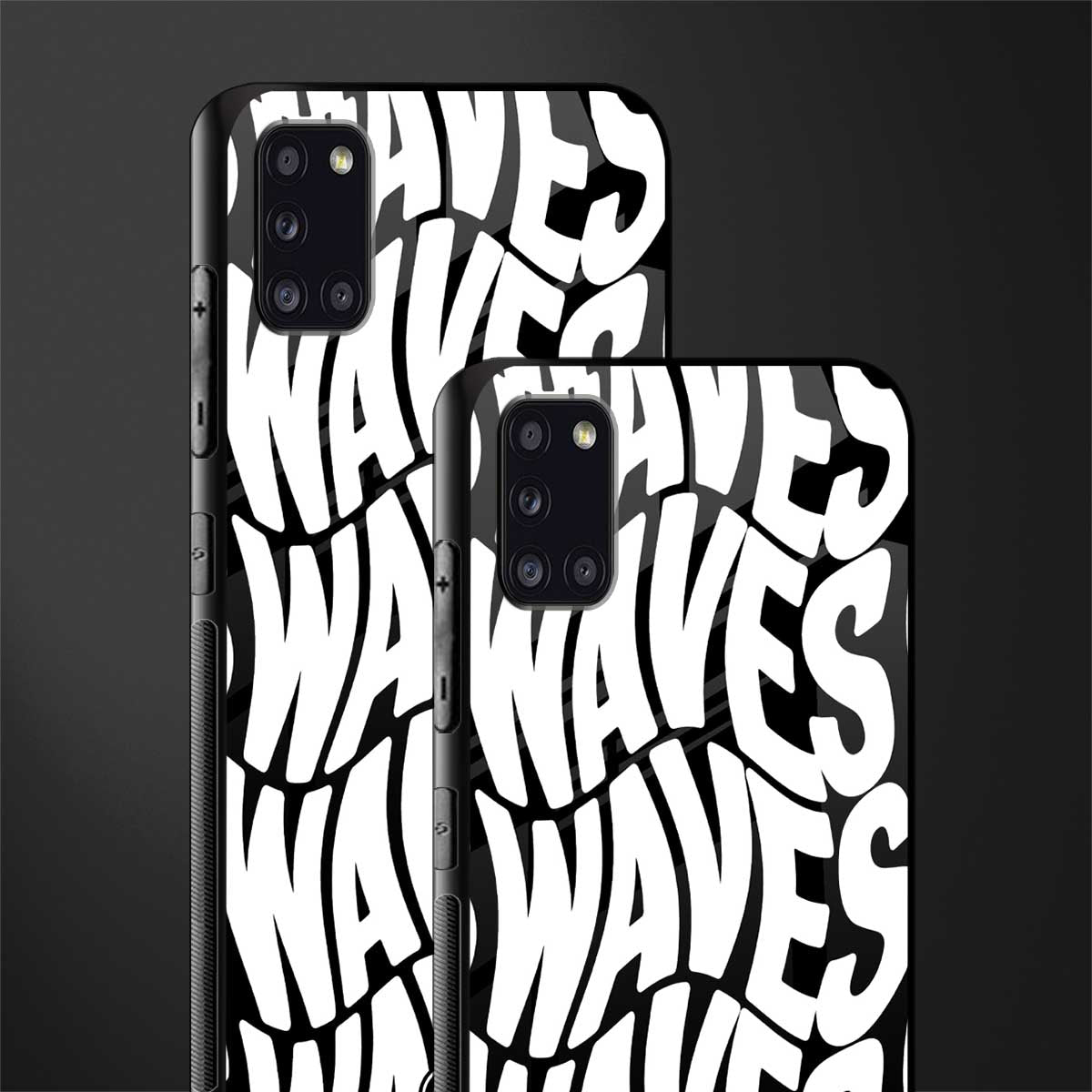 waves glass case for samsung galaxy a31 image-2