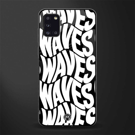 waves glass case for samsung galaxy a31 image