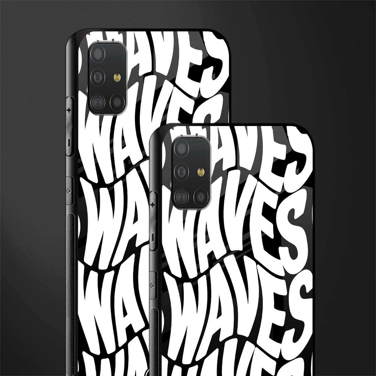 waves glass case for samsung galaxy a51 image-2