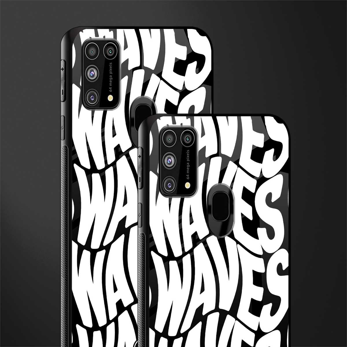 waves glass case for samsung galaxy f41 image-2