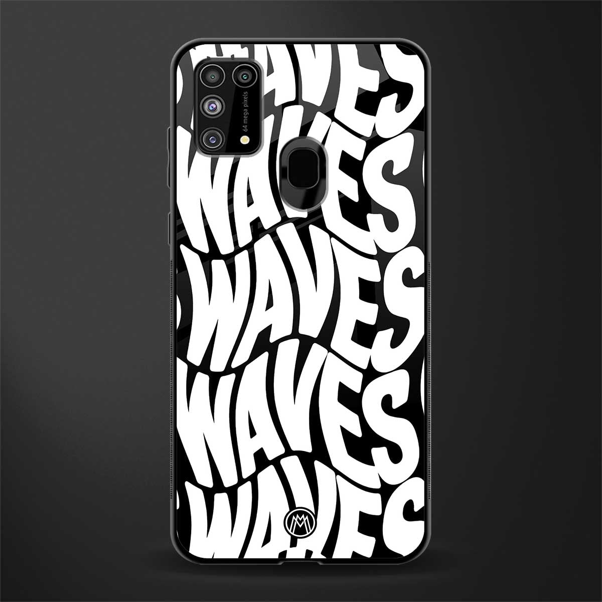 waves glass case for samsung galaxy f41 image