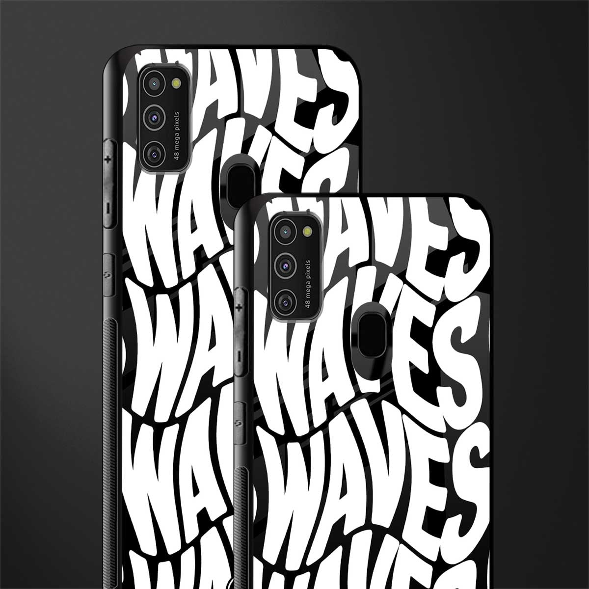 waves glass case for samsung galaxy m30s image-2