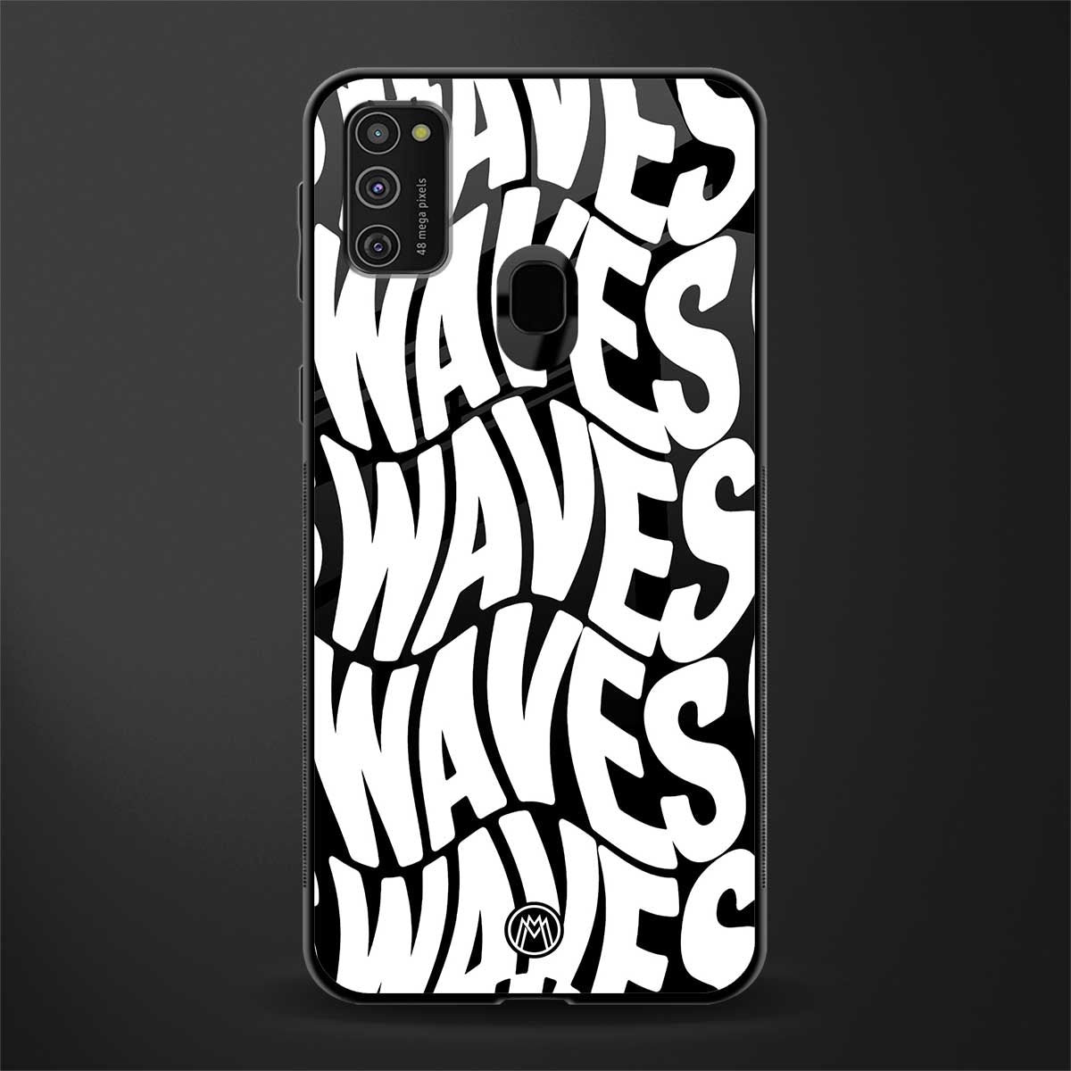 waves glass case for samsung galaxy m21 image