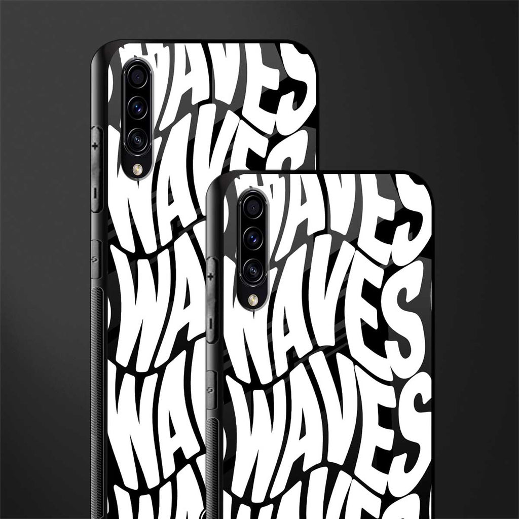 waves glass case for samsung galaxy a50s image-2