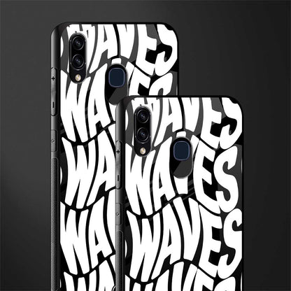 waves glass case for samsung galaxy a20 image-2