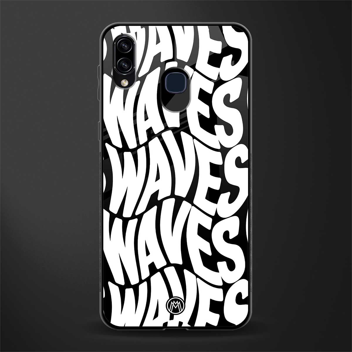 waves glass case for samsung galaxy a20 image