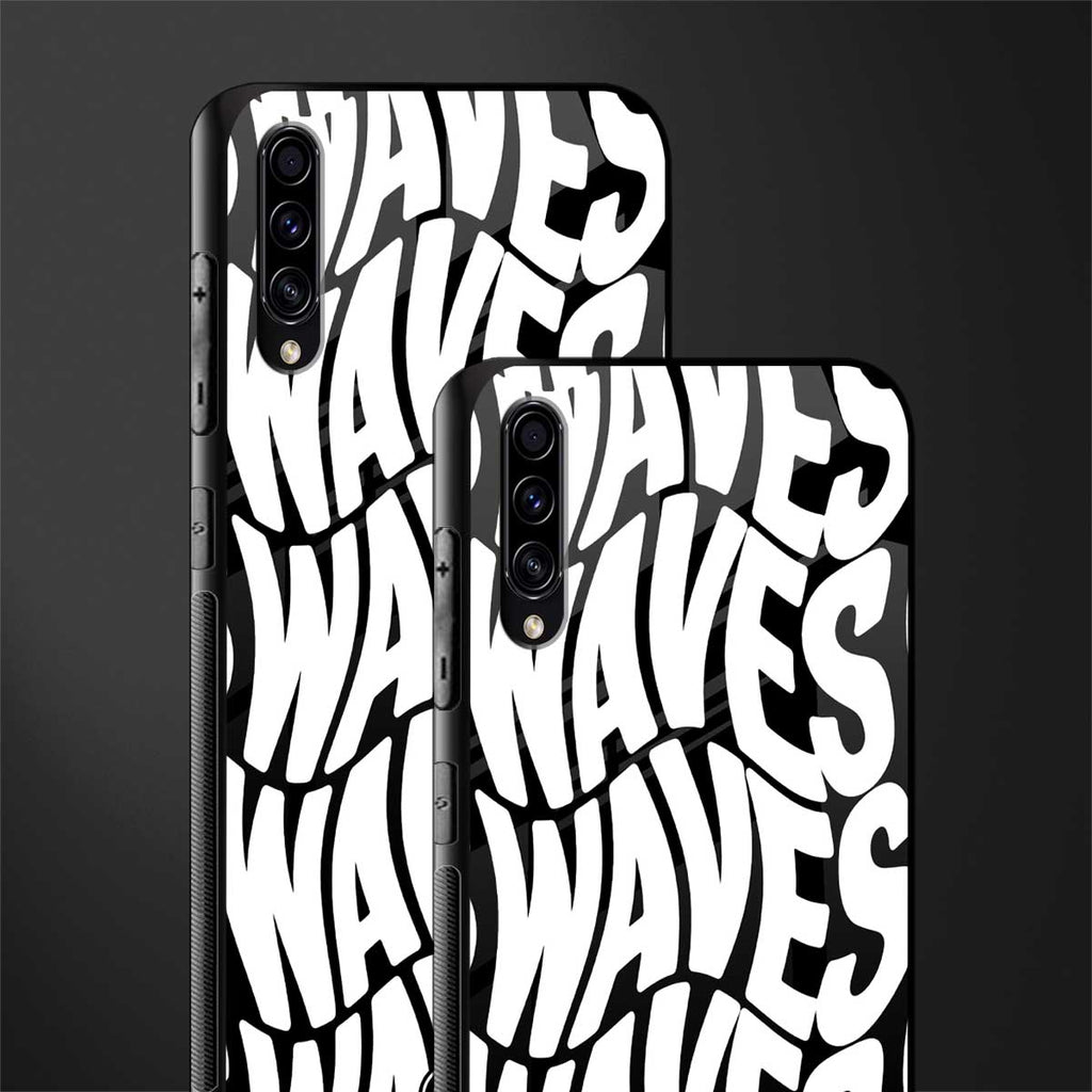 waves glass case for samsung galaxy a70 image-2