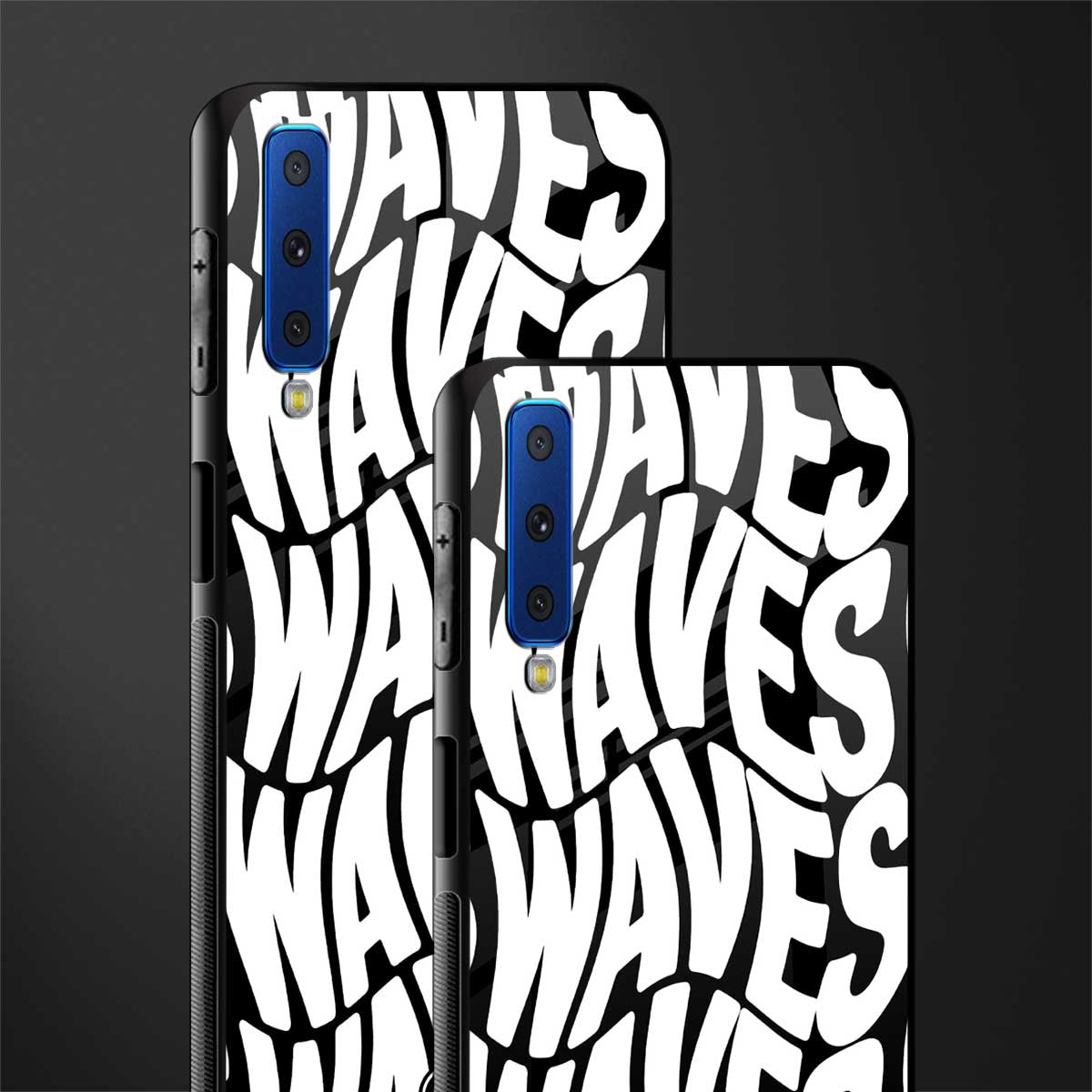 waves glass case for samsung galaxy a7 2018 image-2