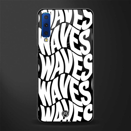 waves glass case for samsung galaxy a7 2018 image
