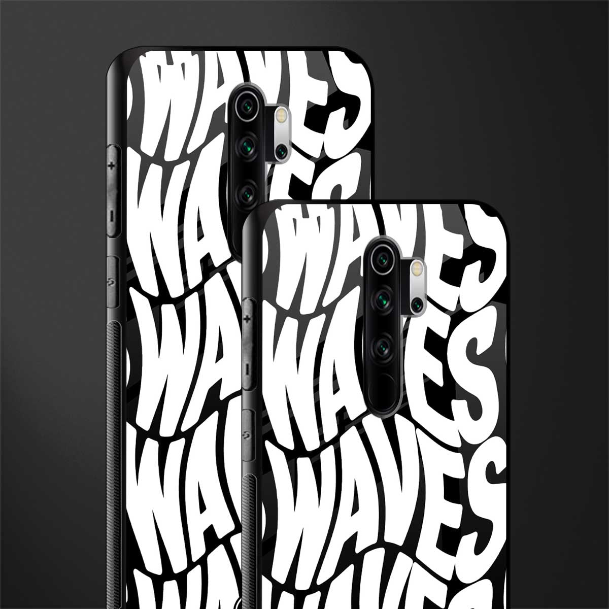 waves glass case for redmi note 8 pro image-2