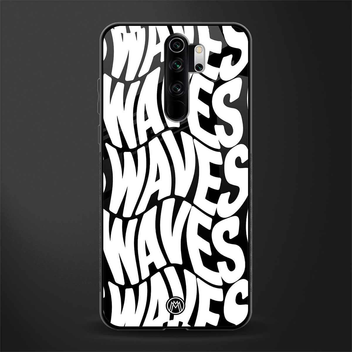 waves glass case for redmi note 8 pro image